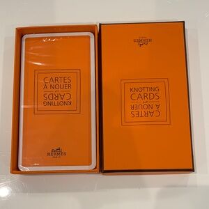 Hermes Orange Knitting Cards Deck